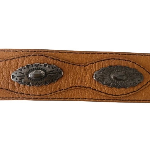Vintage Tequila Leather Waist Belt Size 26-28 Tan Bohemian Western Rodeo main image 8